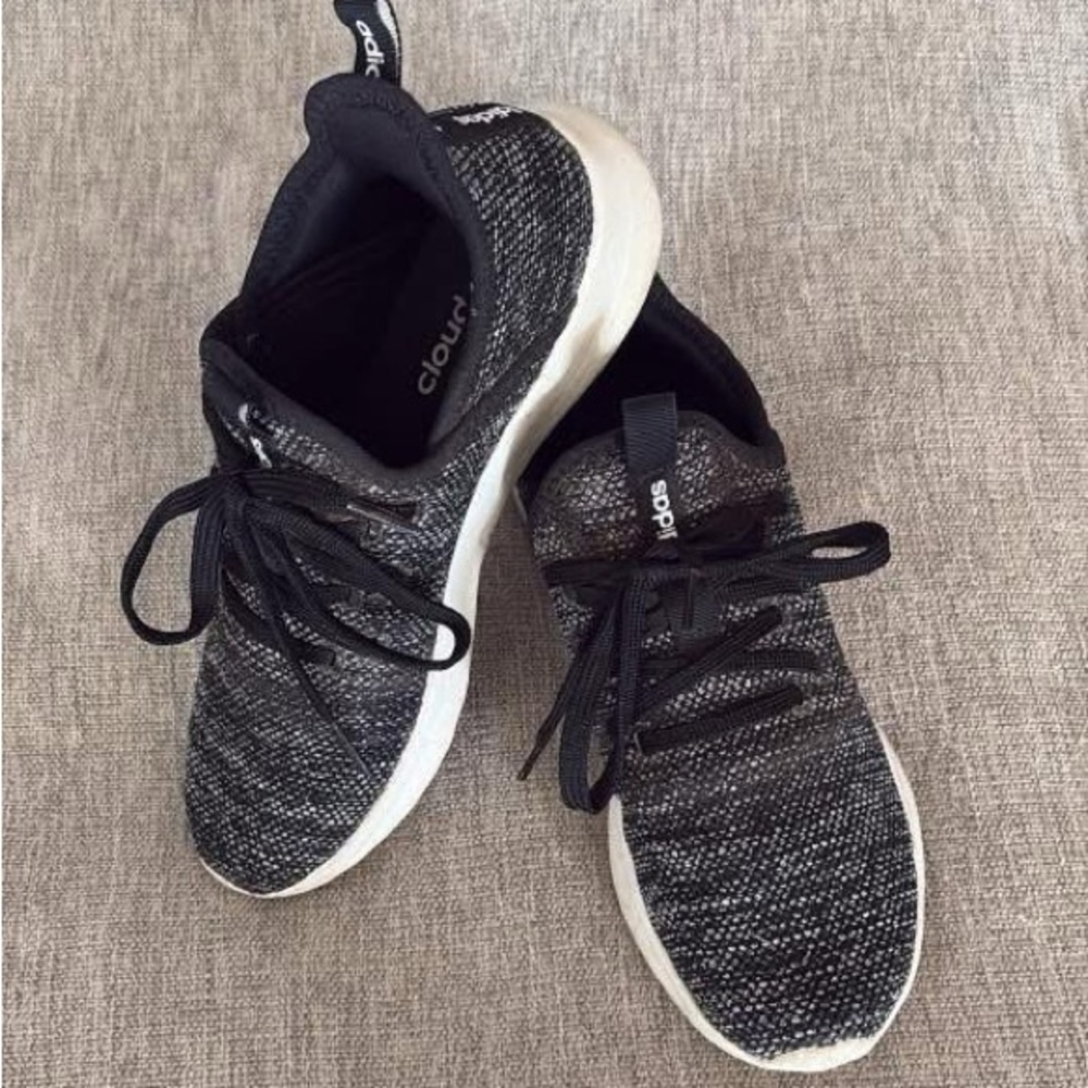 adidas Black and White Athletic Shoes